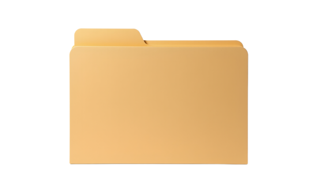 Organized File Folder Office Setting Digital Asset Minimalist Design Isolated View Business Concept