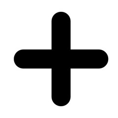 Obraz premium Bold Plus Sign Icon – Math Addition Symbol for Education and Design