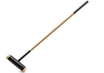 Isolated Polo Mallet on White Backdrop: Equestrian Sport Equipment Shot
