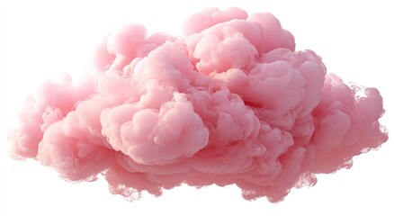 Pink cloud-like form, fluffy and soft