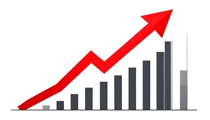 Growth chart; upward trend