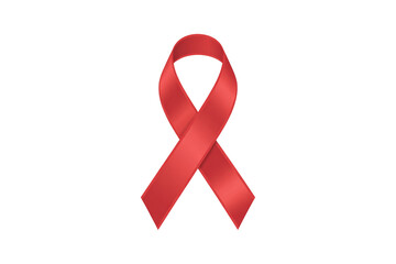 World aids day and national HIV- AIDS and aging awareness month with red ribbon on transparent background