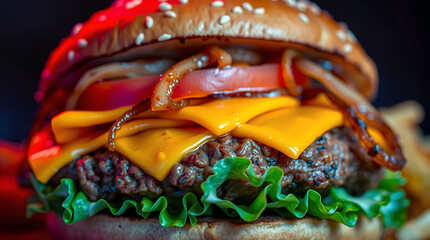 hamburger on a plate