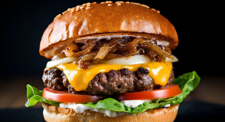 hamburger on a plate