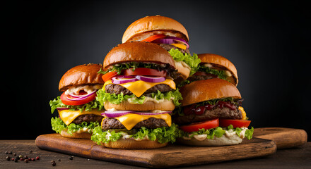 hamburger on a plate