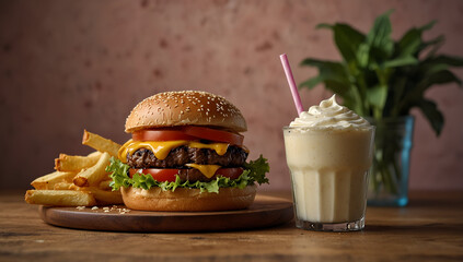 hamburger on a plate