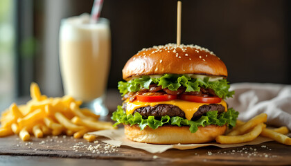 hamburger on a plate