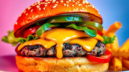 hamburger on a plate