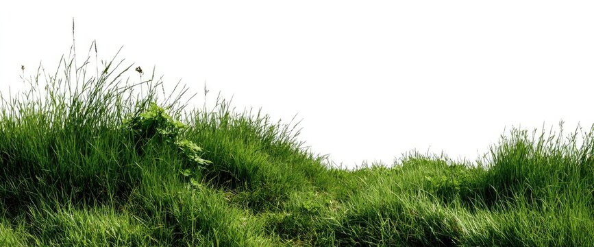 Lush green grass field, isolated - Powered by Adobe