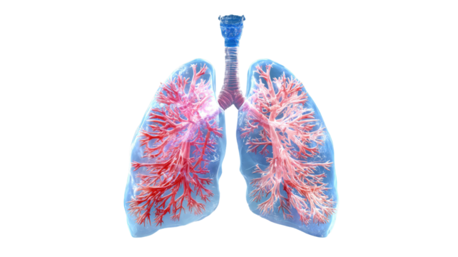 Anatomical illustration of human lungs medical diagram respiratory system organ biology healthcare anatomy pulmonary breath structure drawing isolated on white background