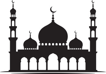 Elegant Mosque Vector Graphic for Ramadan and Eid