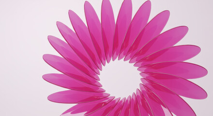 An excellent futuristic abstract 3D render of numerous ultra-thin transparent glass panels with smoothly rounded edges, expertly aligned to create a sophisticated, dramatic spiral formation structure.