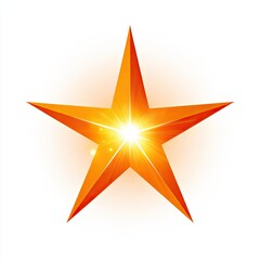 Obraz premium Bright orange starburst on white