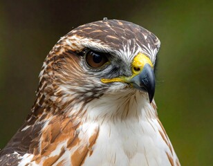 Naklejka premium Close-up of a majestic hawk's head
