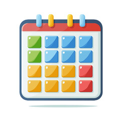 Schedule and task management icon illustration isolated on transparent or white background, ideal for planning, organization, productivity, and workflow projects.