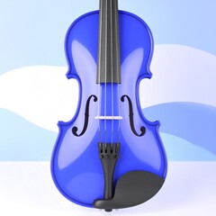 Vibrant Blue Violin