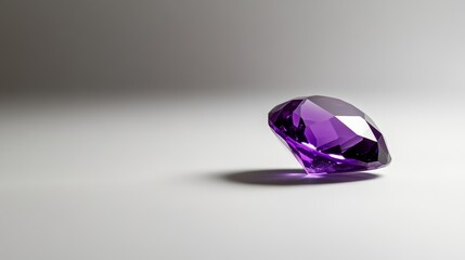Captivating purple gemstone showcase studio setting photography minimalist environment close-up view luxurious concept for seo visibility