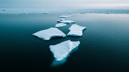 Melting icebergs in the arctic ocean a stunning nature photography capture of climate change impact on glacial formations