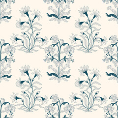 Vector Hand drawn colourful geometric flowers Motifs African boho paisley, seamless patterns with floral for fabric Ethnic Indian Pattern, textiles, clothing, wrapping paper, backdrop, banner.
