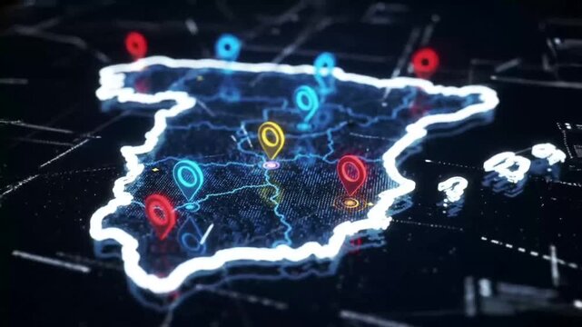 Interactive spain map