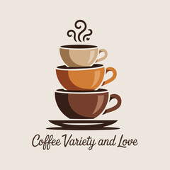 International Coffee Day vector set featuring coffee cups, barista scenes, latte art hearts, coffee beans, and coffee pots in warm tones, perfect for social media and holiday designs.