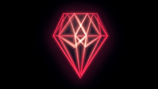 Glowing red diamond shape