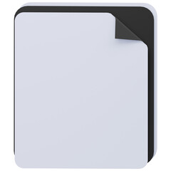 Stacked blank paper sheets 3d icon