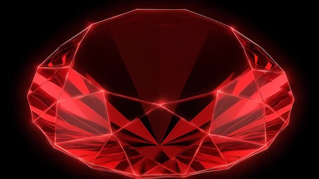 Red gemstone digital illustration