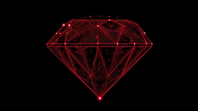 Red diamond abstract