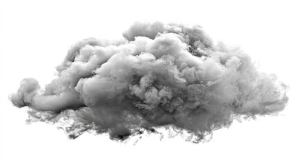 A large, grey cloud, densely textured