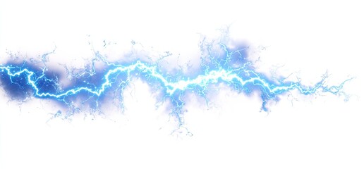 Light-blue electrical discharge streaks against a white background