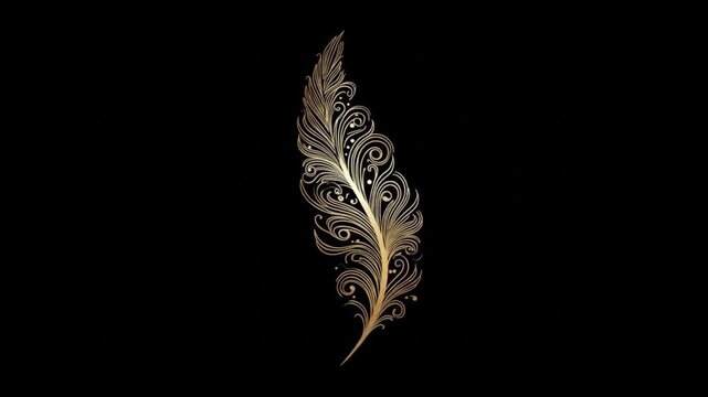 Ornate feather graphic