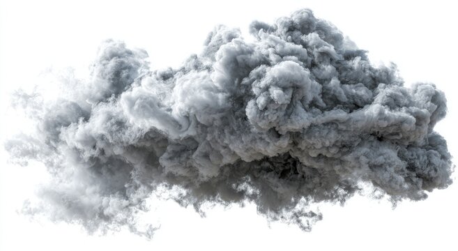 A massive, gray cloud of smoke or fog