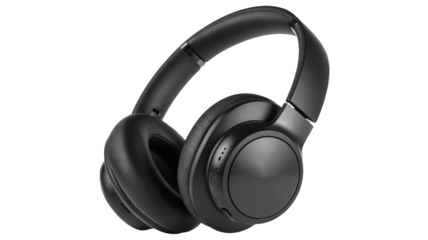 Sleek black wireless headphones for immersive audio and modern lifestyle.