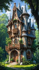A whimsically enchanting medieval-inspired castle