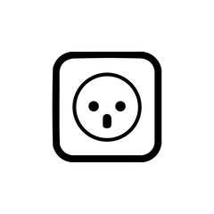 Wall power outlet illustration representing electricity, energy, home appliances, and safe connections.