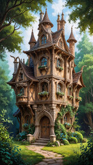 A whimsically enchanting medieval-inspired castle