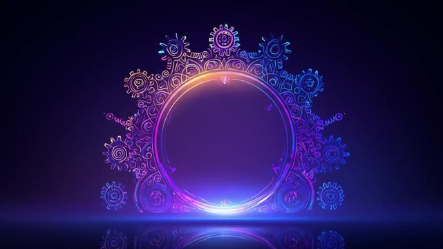 Abstract gears frame