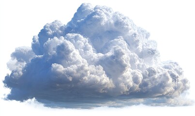 Fluffy cumulus cloud against a white background (35)