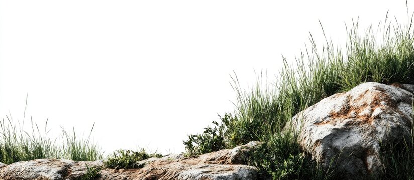 Rocky outcrop with grassy vegetation
