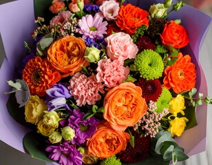 Vibrant bouquet of colorful flowers (1)