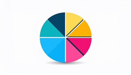 Fototapeta premium Colorful Circular Data Visualization Chart