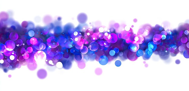 Abstract bokeh background of vibrant purple and blue circles (1)