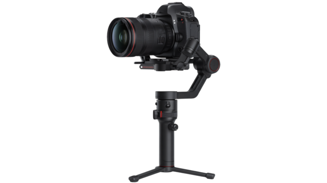 Professional camera stabilizer rig for cinematic video production