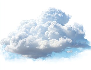 Fluffy cumulus cloud against a pale blue sky (1)
