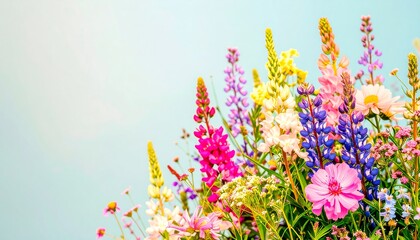 Vibrant bouquet of wildflowers