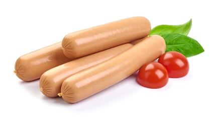 Fresh sausages with cherry tomatoes