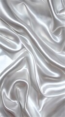 Obraz premium Elegant Silver Silk: A captivating image of shimmering silver silk gracefully draped, its delicate folds creating a luxurious and tactile experience.