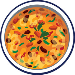 illustration of a bowl of healthy soup 