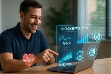 Promoting employee wellness through technology health monitoring and engagement in remote work environments